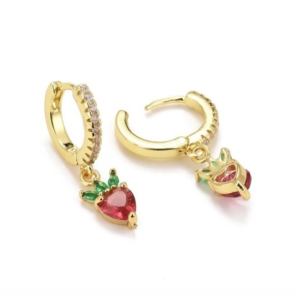 Jewelry - Strawberry earrings, perfect gift for the strawberry lover in your life